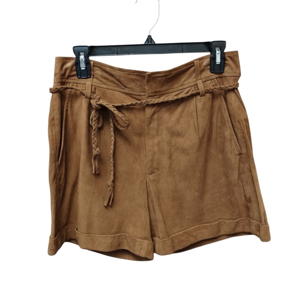 Polo Ralph Lauren Womens Goat Suede Shorts 0 Braided Belt Western Boho Festival